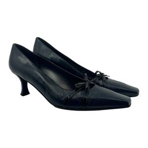 Stuart Weitzman Black Leather Pump Size 8 EUC